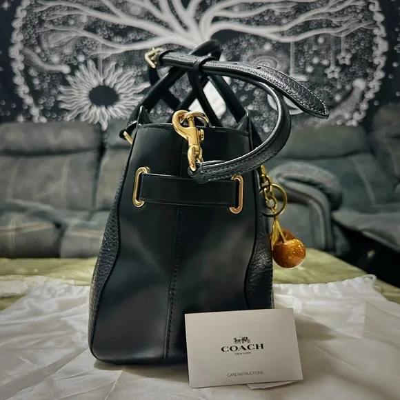 Coach Y2K soho black Leather Carryall crossbody bag Pebbled Leather Satchel - Picture 10 of 17